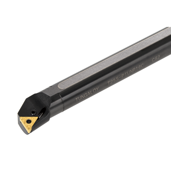 Picture of TUNGALOY T16Q-PTUNR11 Boring Bar Triangle Insert Neg,U style, 95deg Approach , Steel Round 0.629 Shank 
