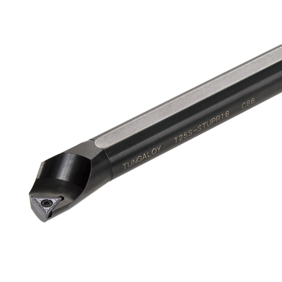 Picture of TUNGALOY T25S-STUPR16 Boring Bar Triangle Insert Posi,U style, 95deg Approach , Steel Round 0.984 Shank 