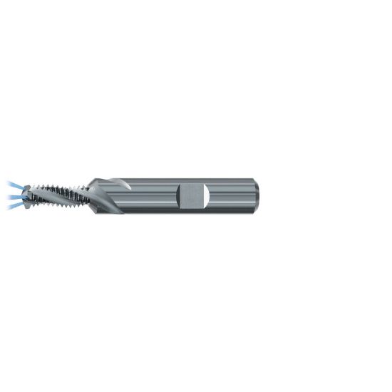 Picture of EMUGE GF432251.0080 Carbide Thread Mill M8 x 1.25MM 0.255 Cutter Diameter 0.593 LOC 2.913 OAL 3 Flute Carbide 