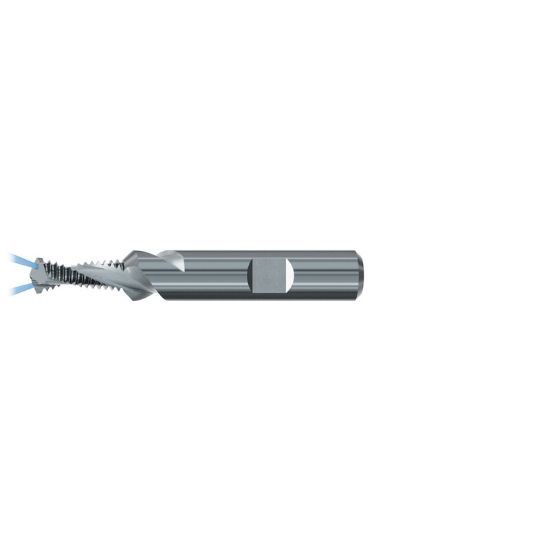 Picture of EMUGE GF442201.0100 Carbide Thread Mill M10 x 1.50MM 0.322 Cutter Diameter 1.007 LOC 3.346 OAL 2 Flute Carbide 