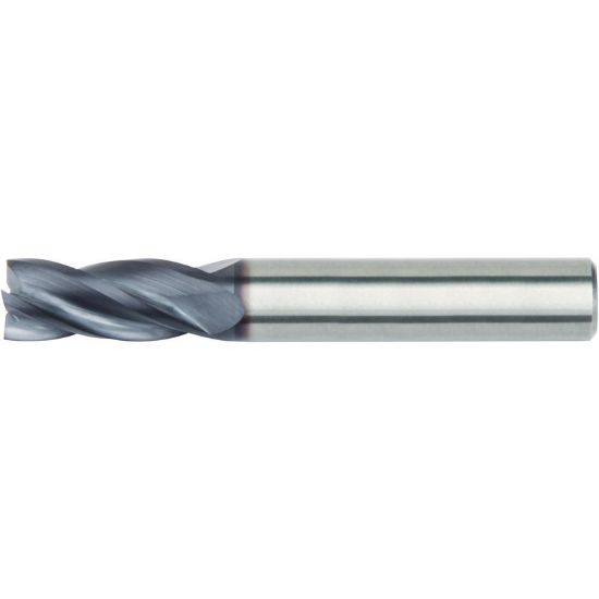 Picture of HANITA/WIDIA I4S0218T043R DIA 7/32 SH 0.2500 LOC 0.4375 OAL2.00 End Mill Standard Flute High Helix Carbide TiAlN Single End Square Sharp WIDIA Series Mills