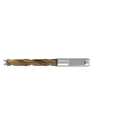 Picture of EMUGE TA514524.1600 Carbide Drill Coolant Thru Carbide 140° 0.629 Diameter 0.629 Shank 5.236 OAL 3.268 Flute 2 Flute AlCrN