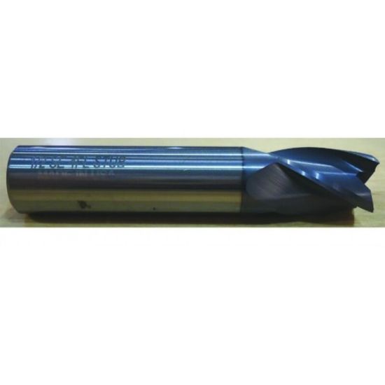 Picture of HTC 110-2100 DIA 1 SH 1.00 LOC 1.00 OAL3.00 End Mill Standard Flute Standard Helix Carbide AlTiN Single End Square Sharp