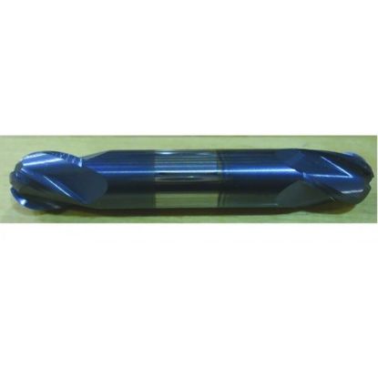 Picture of HTC 205-2562 DIA 9/16 SH 0.6250 LOC 0.6875 OAL3.50 End Mill Standard Flute Standard Helix Carbide AlTiN Double End Ball NoseBall