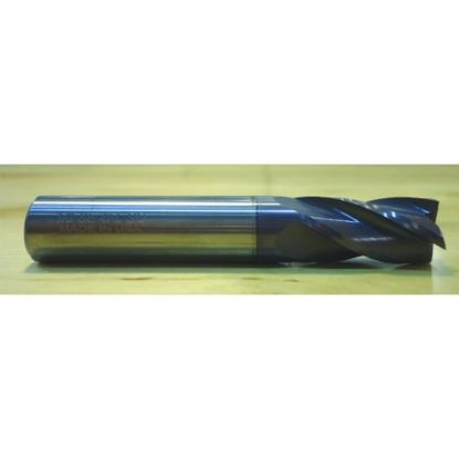 Picture of HTC 130-3750 DIA 3/4 SH 0.7500 LOC 1.50 OAL4.00 End Mill Standard Flute Standard Helix Carbide AlTiN Single End Square Sharp