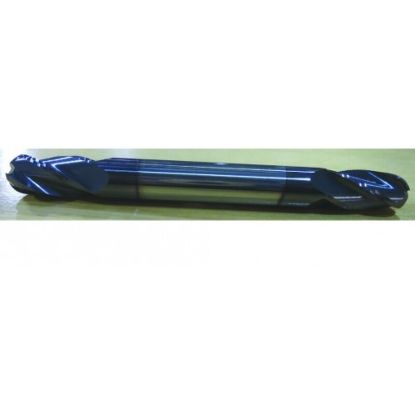 Picture of HTC 217-4562 DIA 9/16 SH 0.6250 LOC 1.2500 OAL5.00 End Mill Standard Flute Standard Helix Carbide AlTiN Double End Ball NoseBall