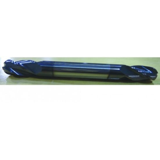 Picture of HTC 217-4562 DIA 9/16 SH 0.6250 LOC 1.2500 OAL5.00 End Mill Standard Flute Standard Helix Carbide AlTiN Double End Ball NoseBall