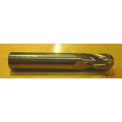 Picture of HTC 135-3703 DIA 45/64 SH 0.7500 LOC 1.50 OAL4.00 End Mill Standard Flute Standard Helix Carbide Uncoated Single End Ball NoseBall