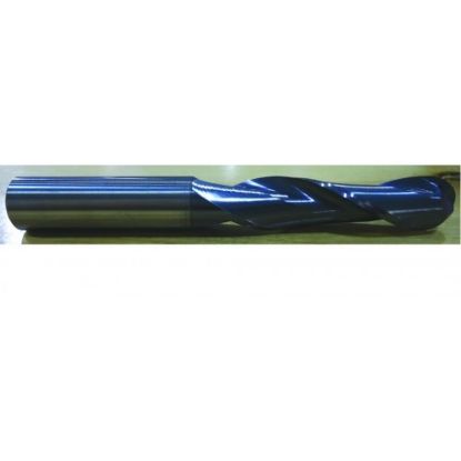 Picture of HTC 165-2625 DIA 5/8 SH 0.6250 LOC 2.2500 OAL5.00 End Mill Standard Flute Standard Helix Carbide AlTiN Single End Ball NoseBall