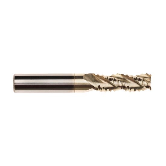 Picture of IMCO 61120 DIA 1 SH 1.00 LOC 1.2500 OAL4.00 End Mill Standard Flute High Helix Carbide Uncoated Single End Corner Radius0.0300 0.76MM Streaker Mill