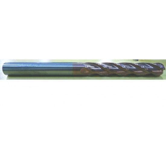 Picture of HTC 179-4500 DIA 1/2 SH 0.50 LOC 3.00 OAL6.00 End Mill Standard Flute Standard Helix Carbide TiCN Single End Ball NoseBall