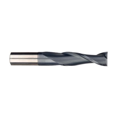 Picture of IMCO 30554 DIA 3/16 SH 0.1875 LOC 0.6250 OAL2.00 End Mill Standard Flute Standard Helix Carbide AlTiN Single End Square Sharp GENERAL PURPOSE