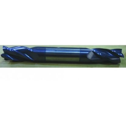 Picture of HTC 212-2562 DIA 9/16 SH 0.6250 LOC 1.2500 OAL5.00 End Mill Standard Flute Standard Helix Carbide AlTiN Double End Square Sharp