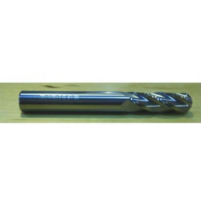 Picture of HTC 155-4750 DIA 3/4 SH 0.7500 LOC 2.2500 OAL5.00 End Mill Standard Flute Standard Helix Carbide Uncoated Single End Ball NoseBall