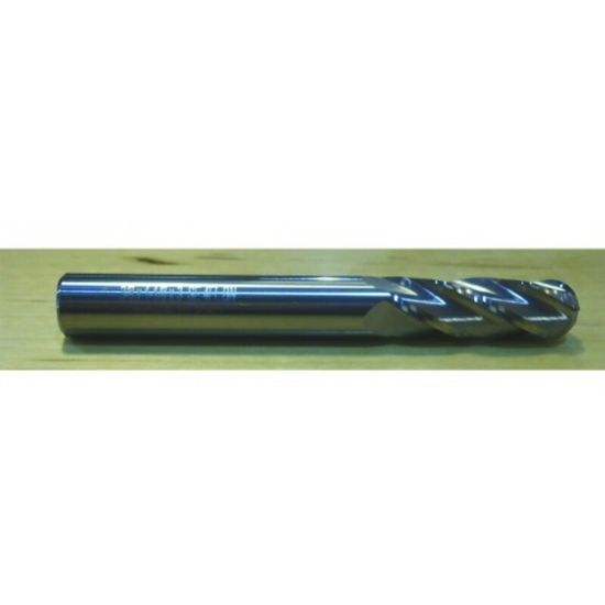 Picture of HTC 155-4750 DIA 3/4 SH 0.7500 LOC 2.2500 OAL5.00 End Mill Standard Flute Standard Helix Carbide Uncoated Single End Ball NoseBall