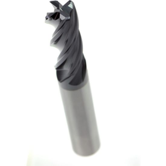 Picture of ICE 290-188-4-015R DIA 3/16 SH 0.1875 LOC 0.3750 OAL4.00 End Mill Standard Flute Variable Helix Carbide TiAlN Single End Corner Radius0.0150 0.38MM Red