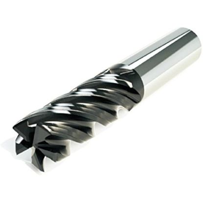 Picture of ICE 382-312-5-030R DIA 5/16 SH 0.3125 LOC 1.2500 OAL3.00 End Mill Standard Flute Variable Helix Carbide ALL4 Single End Corner Radius0.0300 0.76MM Black