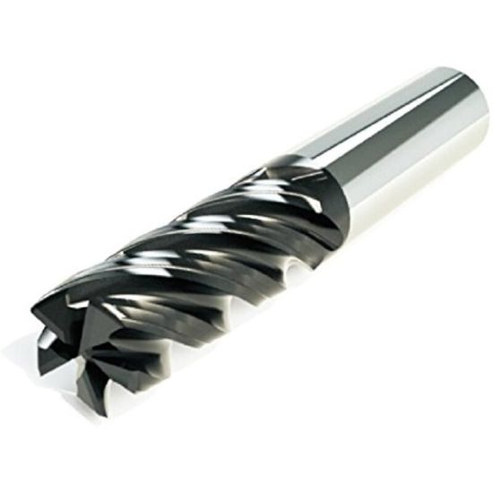 Picture of ICE 382-312-5-030R DIA 5/16 SH 0.3125 LOC 1.2500 OAL3.00 End Mill Standard Flute Variable Helix Carbide ALL4 Single End Corner Radius0.0300 0.76MM Black