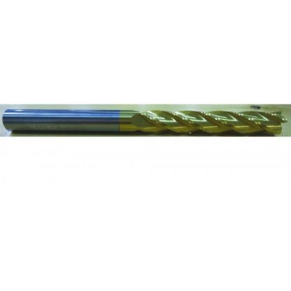 Picture of HTC 172-4750 DIA 3/4 SH 0.7500 LOC 3.00 OAL6.00 End Mill Standard Flute Standard Helix Carbide TiN Single End Square Sharp