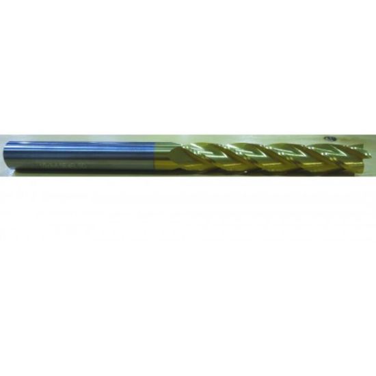 Picture of HTC 172-4750 DIA 3/4 SH 0.7500 LOC 3.00 OAL6.00 End Mill Standard Flute Standard Helix Carbide TiN Single End Square Sharp
