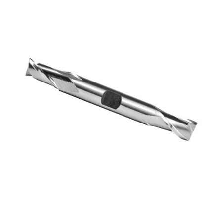 Picture of ICE 031-343-2 DIA 11/32 SH 0.3750 LOC 0.7500 OAL4.00 End Mill Standard Flute Standard Helix Carbide Double End Square Sharp Blue