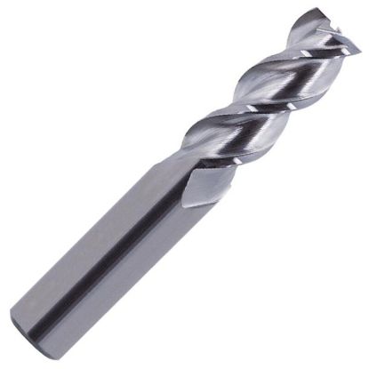 Picture of ICE 370-750-3 DIA 3/4 SH 0.7500 LOC 1.6250 OAL4.00 End Mill Standard Flute Variable Helix Carbide Single End Square Sharp Green