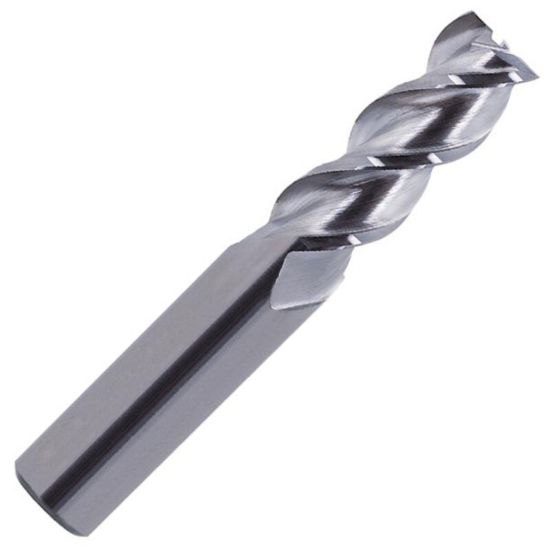 Picture of ICE 370-750-3 DIA 3/4 SH 0.7500 LOC 1.6250 OAL4.00 End Mill Standard Flute Variable Helix Carbide Single End Square Sharp Green