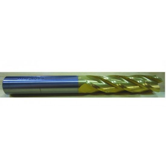 Picture of HTC 152-4625 DIA 5/8 SH 0.6250 LOC 2.2500 OAL5.00 End Mill Standard Flute Standard Helix Carbide TiN Single End Square Sharp