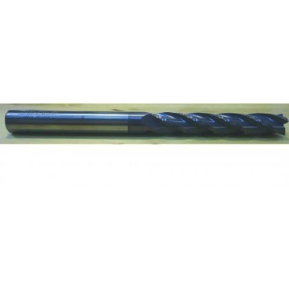 Picture of HTC 180-4625 DIA 5/8 SH 0.6250 LOC 3.00 OAL6.00 End Mill Standard Flute Standard Helix Carbide AlTiN Single End Square Sharp