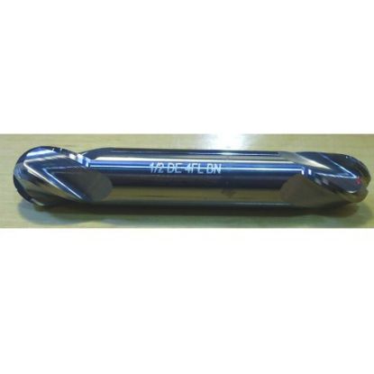 Picture of HTC 195-2750 DIA 3/4 SH 0.7500 LOC 0.8750 OAL4.00 End Mill Standard Flute Standard Helix Carbide Uncoated Double End Ball NoseBall