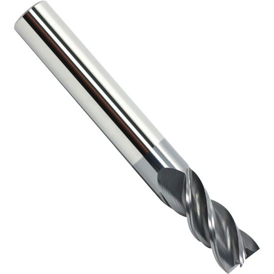 Picture of ICE 470-312-3-030R DIA 5/16 SH 0.3125 LOC 0.8125 OAL2.50 End Mill Standard Flute Variable Helix Carbide ZrN Single End Corner Radius0.0300 0.76MM Green