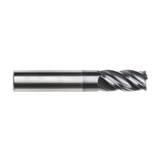 Picture of IMCO 63429 DIA 1 SH 1.00 LOC 3.00 OAL6.00 End Mill Standard Flute Variable Helix Carbide AlTiN Single End Corner Radius0.0300 0.76MM Pow-R-Feed Mill