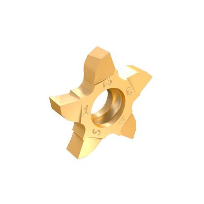 Picture of ISCAR PENTA 17-100NP08RS IC1008 Grooving,Groove Turning Insert 0.003 Corner Radius TiAIN + TiN