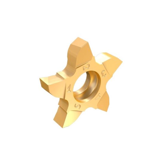 Picture of ISCAR PENTA 17-100NP08RS IC1008 Grooving,Groove Turning Insert 0.003 Corner Radius TiAIN + TiN