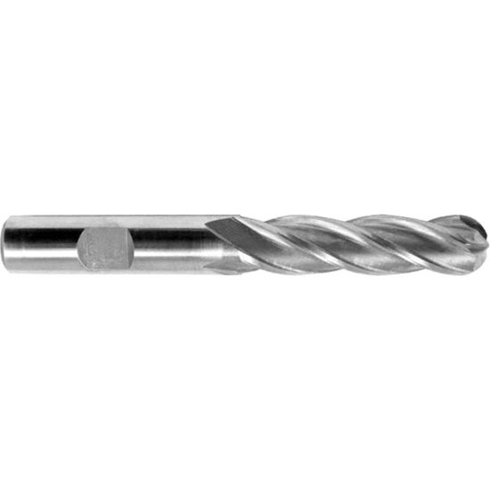 Picture of MELIN 2710 DIA 1/8 SH 0.1250 LOC 0.7500 OAL2.2500 End Mill Standard Flute Variable Helix Carbide AlCrTiN Single End Ball NoseBall