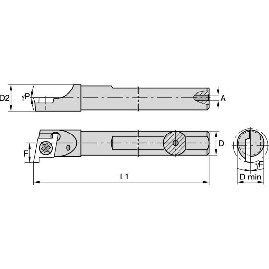 Picture of WIDIA/KENNAMETAL CCMI18740R Carbide Boring Bar 80.0° Boring Bar 0.187 Shank