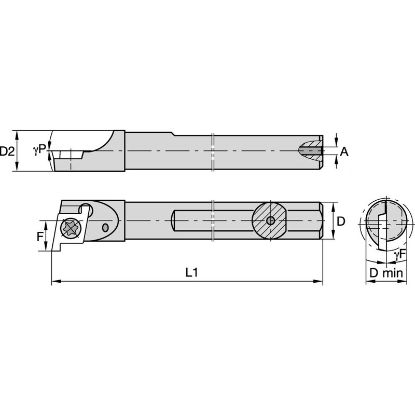 Picture of WIDIA/KENNAMETAL CCMI25040R Carbide Boring Bar 80.0° Boring Bar 0.250 Shank