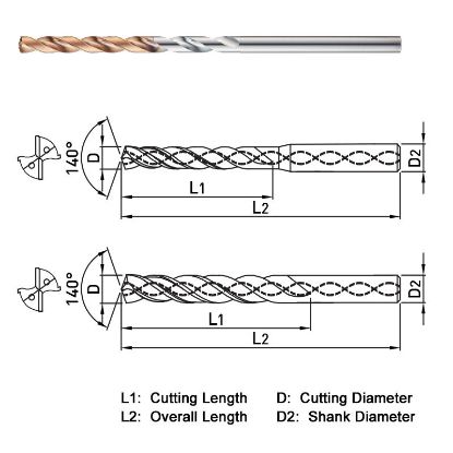 Picture of WIDIN SF510120 12.00MM DIA 140° POINT 2 Flute 10XD Drill