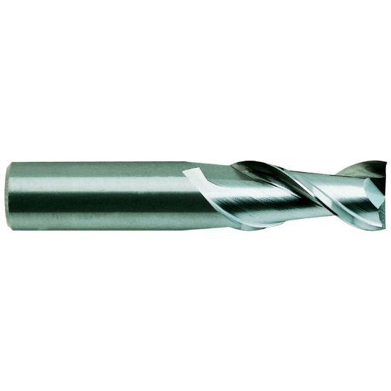 Picture of YG-1 08558TC DIA 1/8 SH 0.1250 LOC 0.7500 OAL2.2500 End Mill Standard Flute Standard Helix Carbide TiCN Single End Square Sharp Carbide ENDMillS