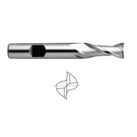 Picture of YG-1 1511 DIA 3/8 SH 0.3750 LOC 0.5625 OAL2.3125 End Mill Standard Flute Standard Helix Powder Metal Uncoated Single End Square Sharp ASP
