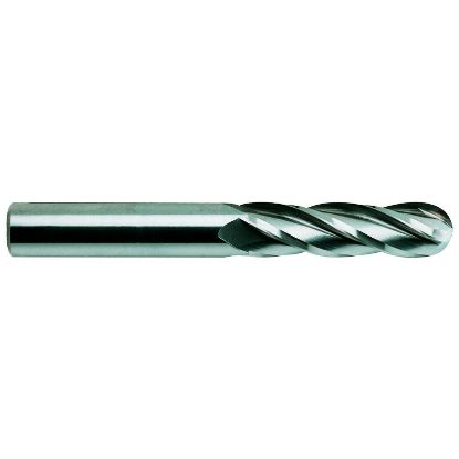 Picture of YG-1 51558TN DIA 1/8 SH 0.1250 LOC 0.7500 OAL2.2500 End Mill Standard Flute Standard Helix Carbide TiN Single End Square Sharp Carbide ENDMillS