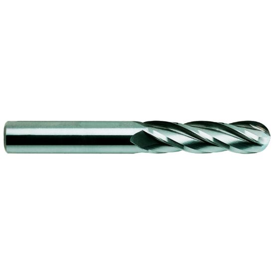 Picture of YG-1 51558TN DIA 1/8 SH 0.1250 LOC 0.7500 OAL2.2500 End Mill Standard Flute Standard Helix Carbide TiN Single End Square Sharp Carbide ENDMillS