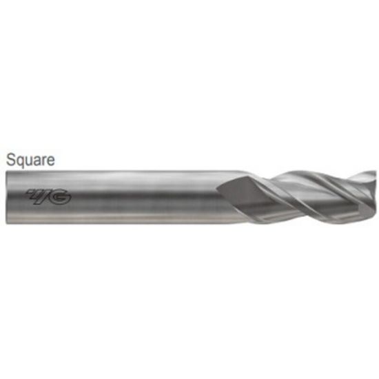 Picture of YG-1 E5G95008 DIA 1/8 SH 0.1250 LOC 0.2500 OAL1.50 End Mill Standard Flute Standard Helix Carbide Uncoated Single End Square Sharp Alu-Power HPC