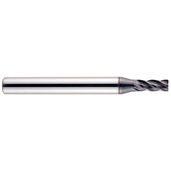 Picture of YG-1 EMB41040 DIA 4MM SH 0.2362 LOC 0.3150 OAL2.1260 End Mill Standard Flute Variable Helix Carbide TiAlN Single End Square Sharp V7 Mill