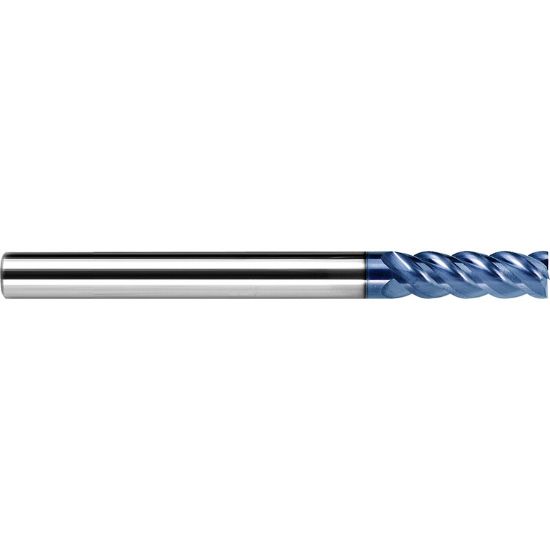 Picture of ZCC GM-4EL-1/4 KMG405 DIA 1/4 SH 0.2500 LOC 1.50 OAL3.00 End Mill Standard Flute Variable Helix Carbide TiAlN Single End Square Sharp 