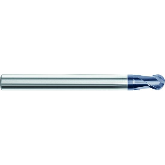 Picture of ZCC HM-2BFP-1/8 DIA 1/8 SH 0.1250 LOC 0.50 OAL1.50 End Mill Standard Flute Variable Helix Carbide TiAlN Single End Square Sharp 