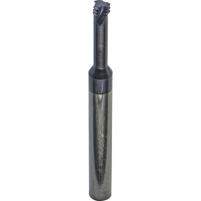 Picture of CARMEX MTS0250C75 28 UN Thread Mill 0.19 Dia 28.00TPI 0.75 Neck 2.50 OAL 3 Flute No Coolant 3xD1 Internal AlTiN