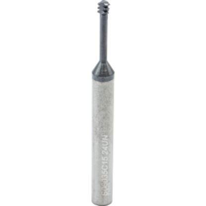 Picture of CARMEX MTS06035C15 24 UN Thread Mill 24.00TPI 0.13 Dia 0.61 Neck 0.23 Shank Internal 3 Flute 3xD1 AlTiN