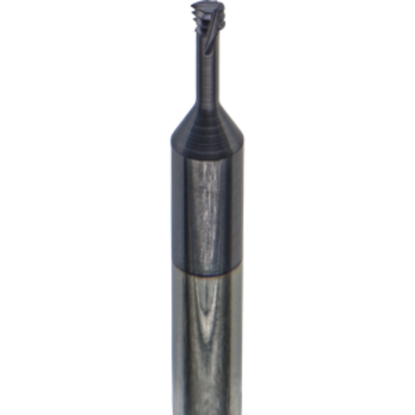 Picture of CARMEX MTS0250C37 32 UN Thread Mill 0.12 Dia 32.00TPI 0.37 Neck 2.50 OAL 3 Flute No Coolant 2xD1 Internal AlTiN