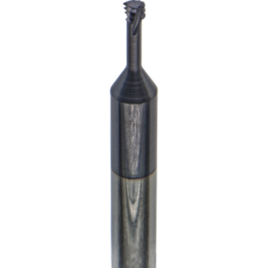 Picture of CARMEX MTS0250C37 32 UN Thread Mill 0.12 Dia 32.00TPI 0.37 Neck 2.50 OAL 3 Flute No Coolant 2xD1 Internal AlTiN